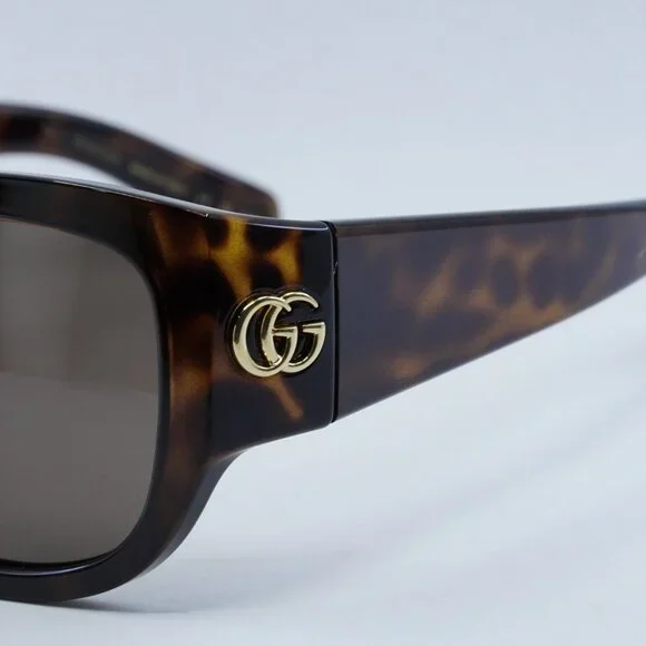 Gucci GG1599SA 002 Sunglasses Dark Havana Cat Eye Frame, Brown Lenses Gucci GG1599SA 002 Sunglasses - US main image 3